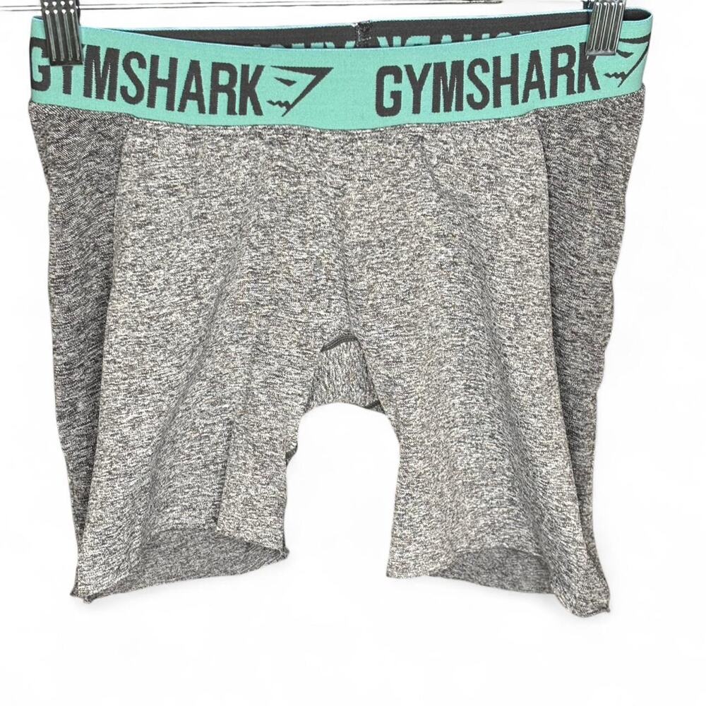 Gymshark Flex Cycling Shorts – Charcoal Marl/Teal - Size M